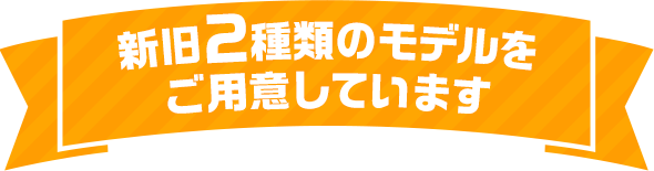 新旧2種類のモデルをご用意しています