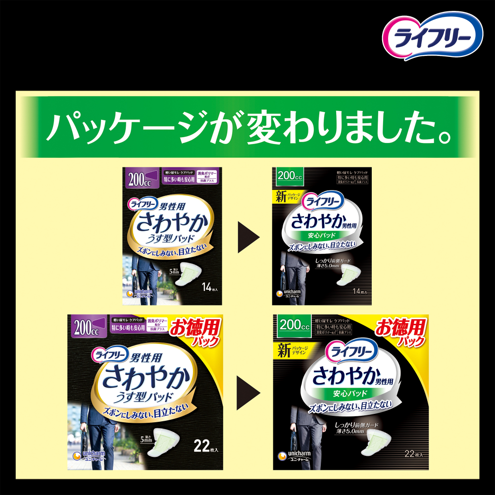 週末限定特価　ライフリー さわやかパッド 特に多い時も安心用 200cc 24袋