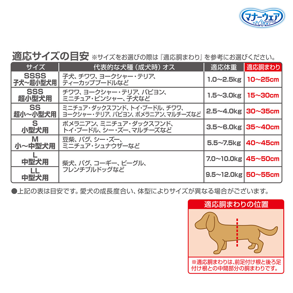 マナーウェア 男の子用 SSサイズ 4種のデザインパック4枚｜ユニ