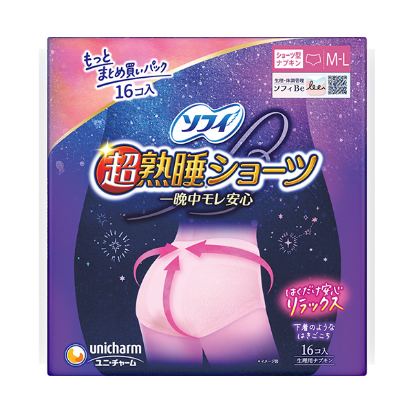 ソフィ 超熟睡ショーツ ＭＬサイズ 16枚