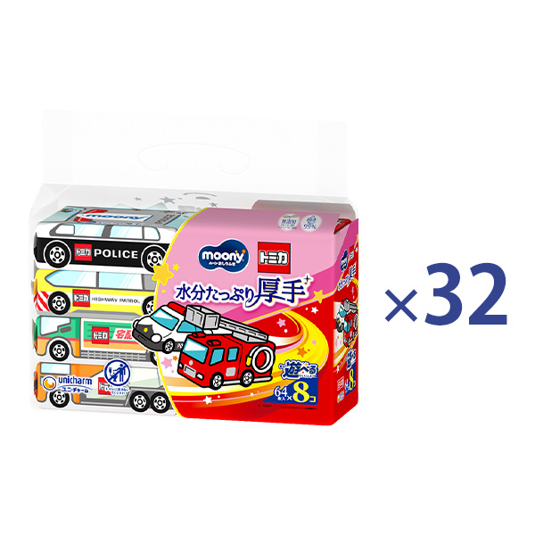 ムーニーおしりふき水分厚手詰替トミカ64×32 ムーニーおしりふき水分厚手詰替トミカ64×32