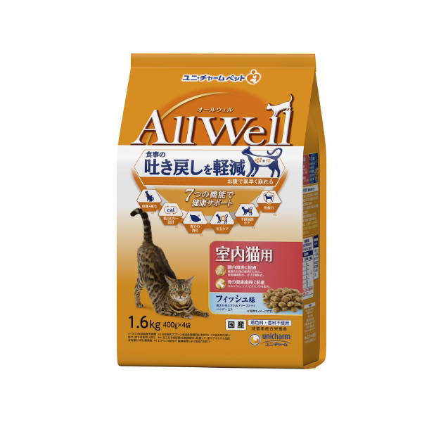 AllWell室内猫フィッシュ小魚ささみ1.6