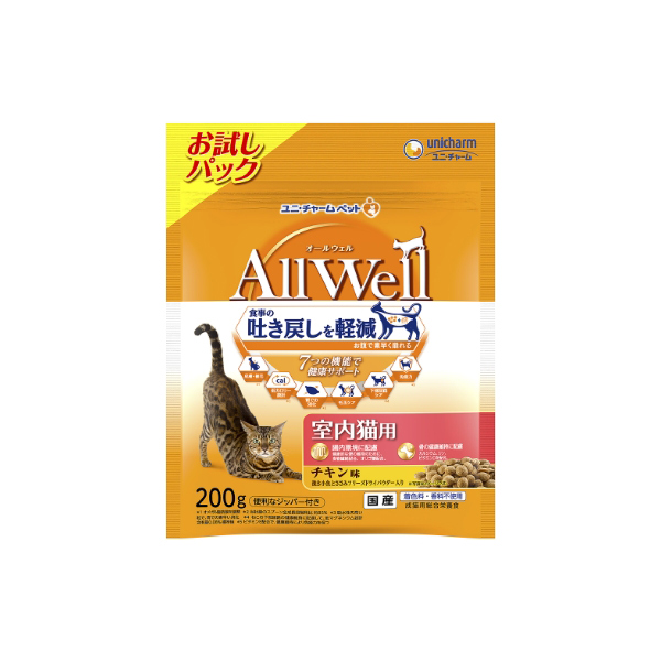 AllWell室内猫チキン小魚ささみ200
