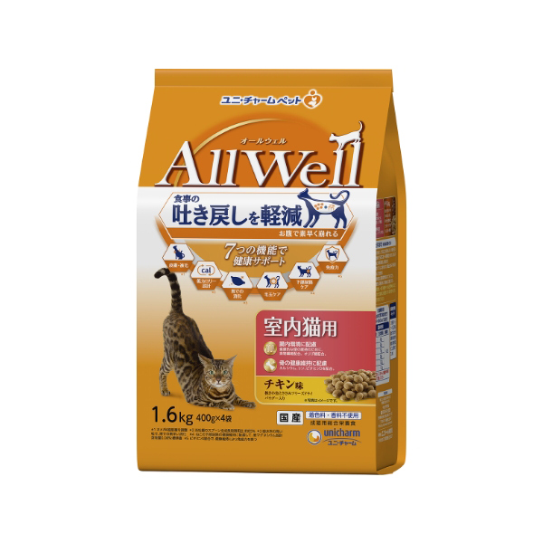 AllWell室内猫チキン小魚ささみ1.6