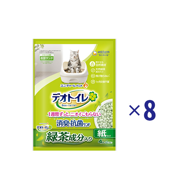 デオトイレ 緑茶成分入り消臭・抗菌サンド ４Ｌ｜ユニ・チャーム