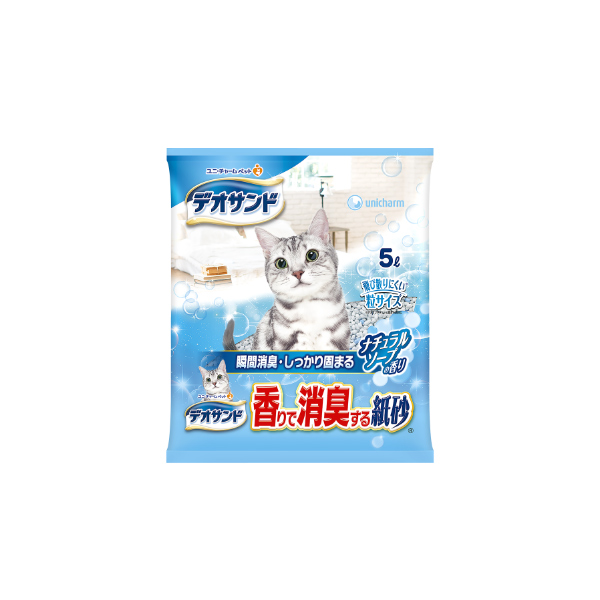 デオサンド香りで消臭紙砂ソープ5L
