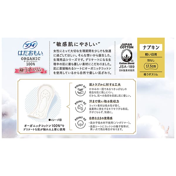 パッケージ裏面。使用方法、使用上の注意等が記載されています