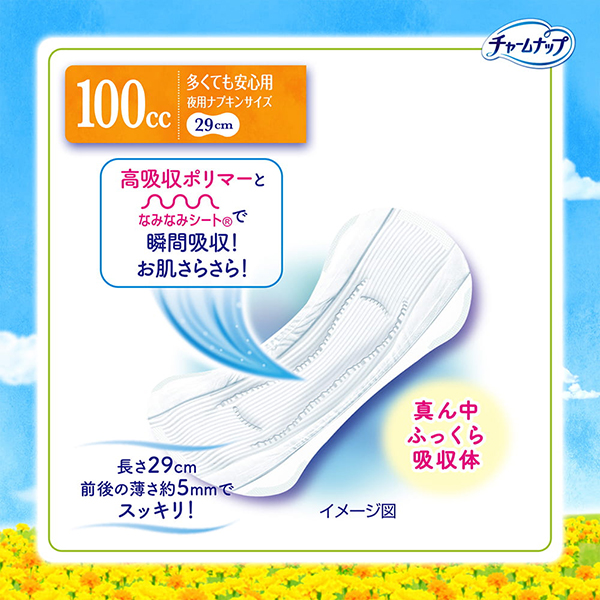 高吸収ポリマーとなみなみシートで瞬間吸収！