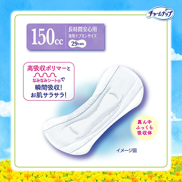 高吸収ポリマーとなみなみシートで瞬間吸収！