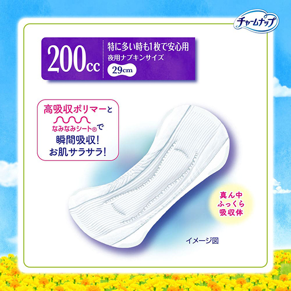 高吸収ポリマーとなみなみシートで瞬間吸収！