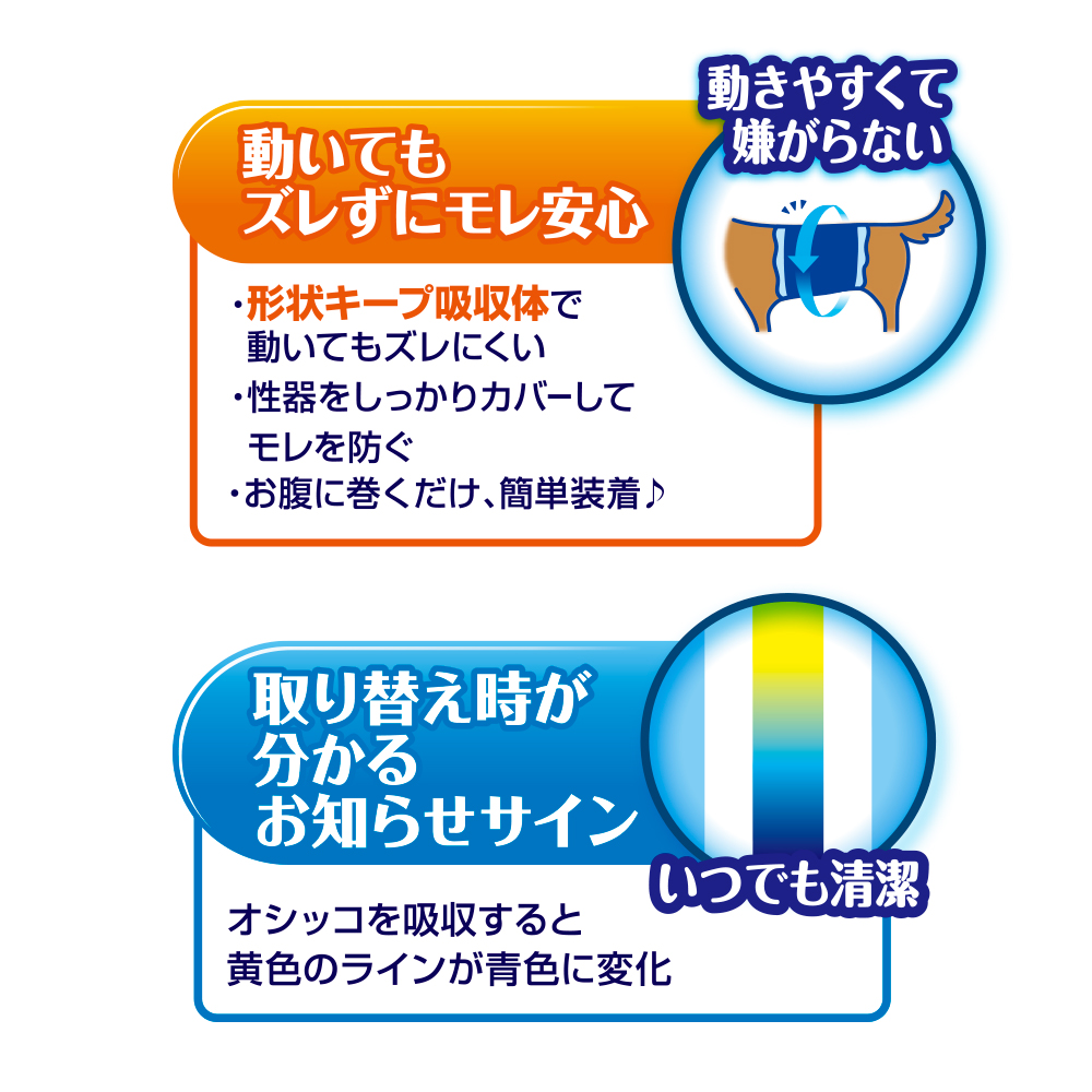 6セット+α New マナーウェア Mサイズ 長時間オムツ 男の子用 38枚入