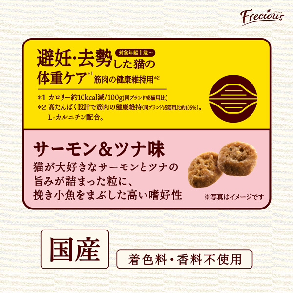 避妊去勢した猫の体重ケア　筋肉の健康維持用　サーモン&ツナ味