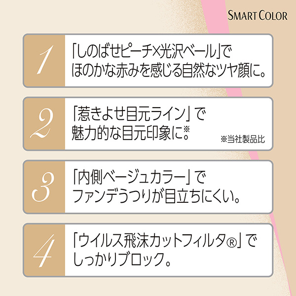しのばせピーチ×光沢ベール