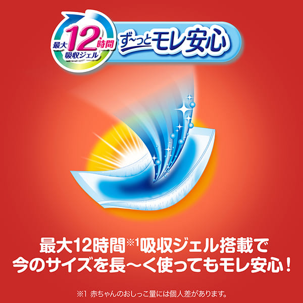 最大12時間※1吸収ジェル　ず～っとモレ安心