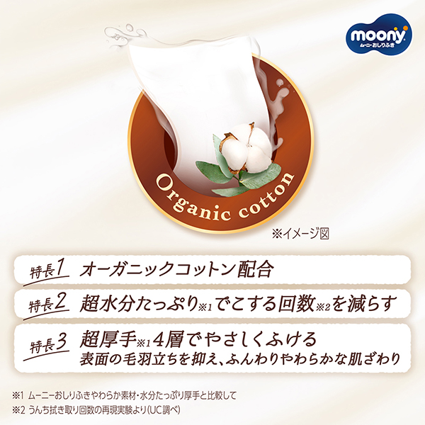 最も水分たっぷり※1でこする回数※2を減らす