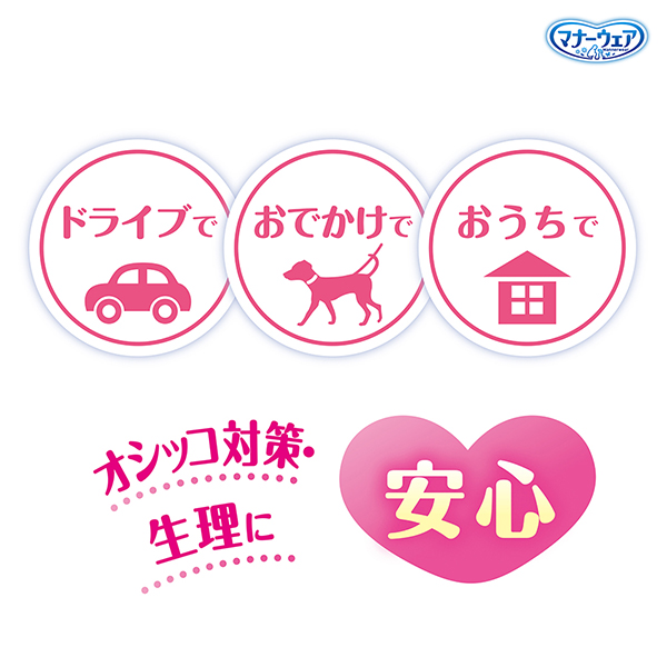 マナーウェア 女の子用 SSSサイズ 4種のデザインパック4枚｜ユニ