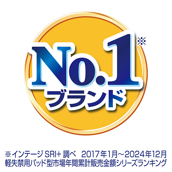 「ライフリー さわやかパッド」は、軽失禁用パッド型市場のNo.１※ブランドです。