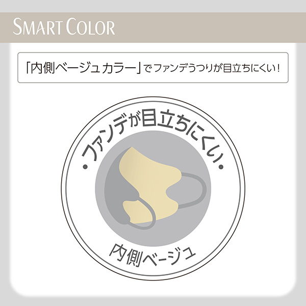 「内側ベージュカラー」でファンデうつりが目立ちにくい！